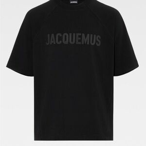 Men’s JACQUESMUS  Le Typo Black T-Shirt Size Medium